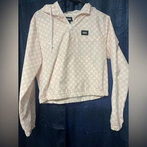 Vans White and Pink Checkered Jacket